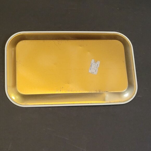 Vintage 1984 Marlex Cat Face Design Rectangular Metal Tray - Picture 2 of 6